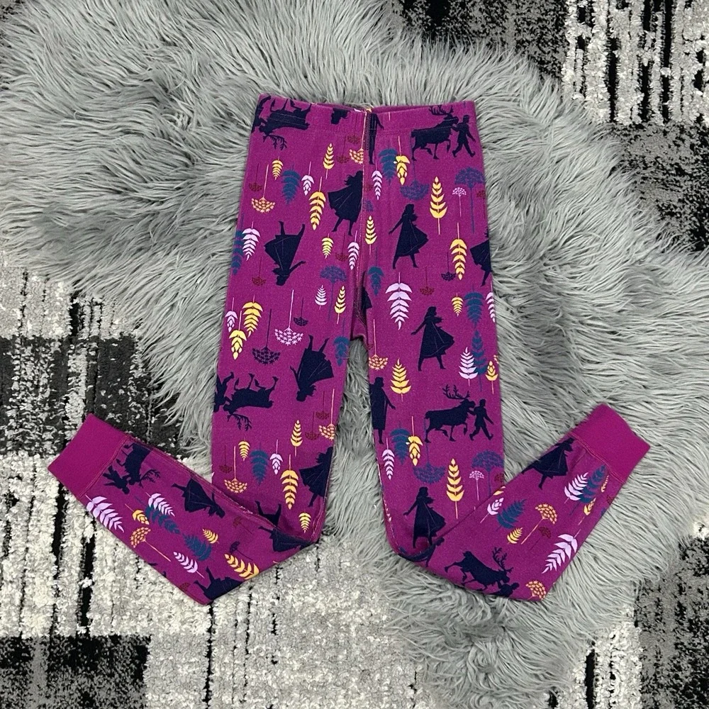Hanna Andersson Magenta Frozen II Long Pajamas Pants Size 130cm (8Y)